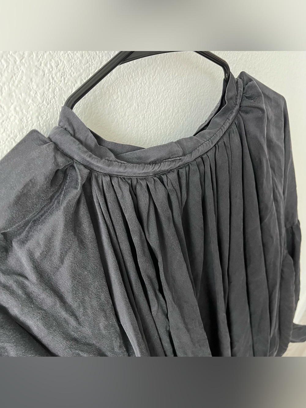 FW19: Alchemist Shirtdress in Silk Charmeuse (Limited Edition), Nuit, dark grey - Picture 10 of 13